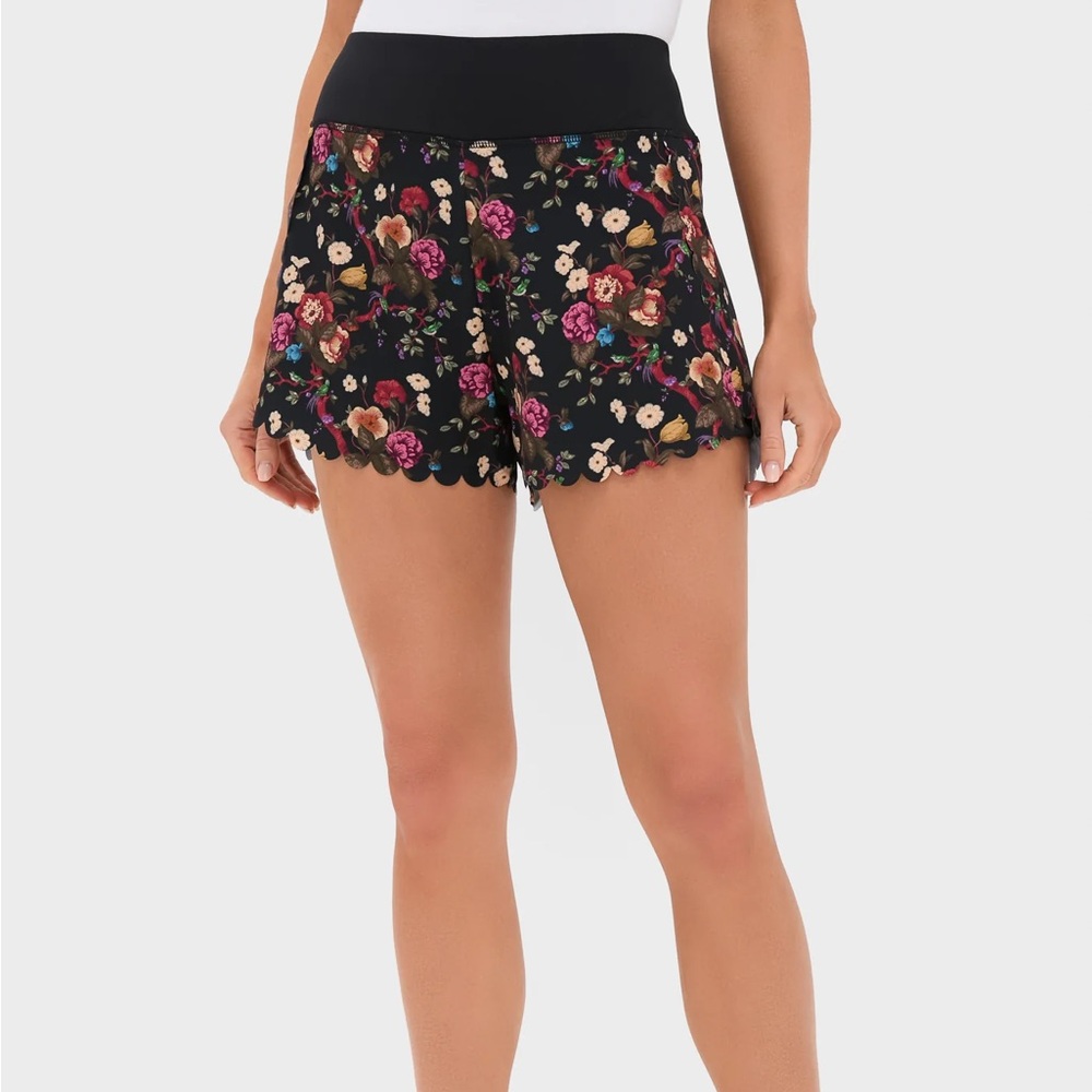 Baroque floral scallop jersey performance Marisa Shorts